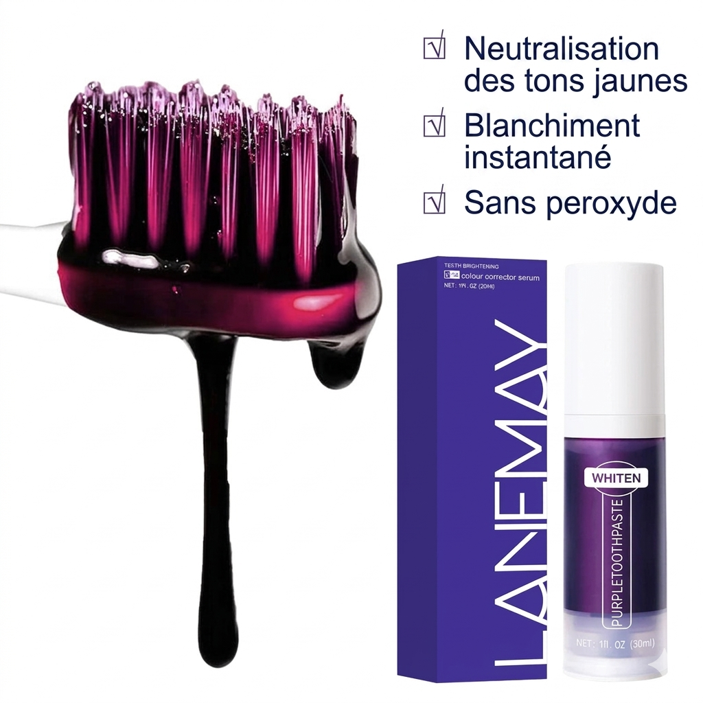 Dentifrice Violet V34 Blanchissant Pour Dents Et Haleine