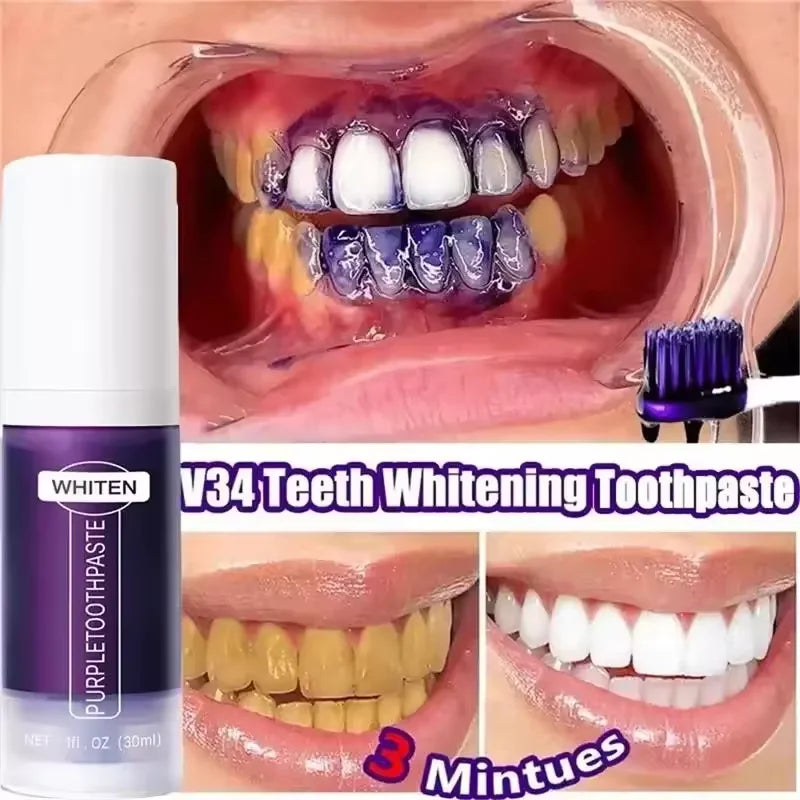 Dentifrice Violet V34 Blanchissant Pour Dents Et Haleine