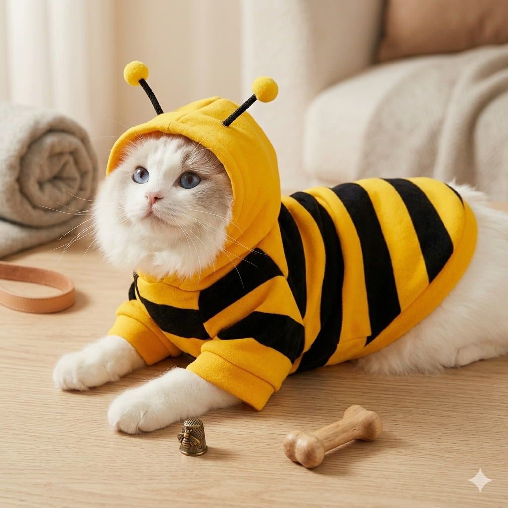 Déguisement Abeille Pour Chien Et Chat Hiver Douillet