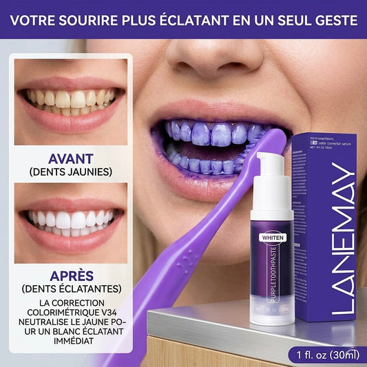 Dentifrice Violet V34 Blanchissant Pour Dents Et Haleine